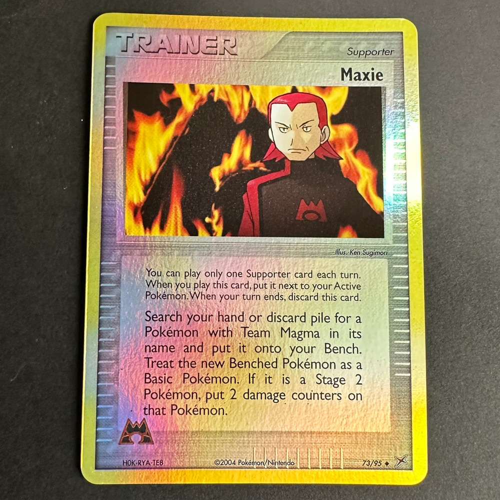 Pokemon TCG Maxie EX Team Magma vs Team Aqua Uncommon Reverse Holo NM